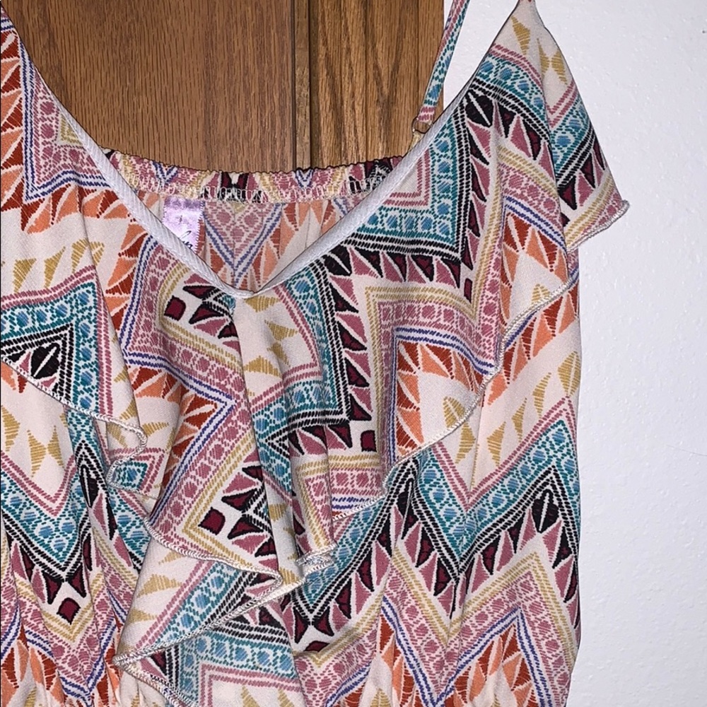 Francesca’s rainbow aztec flowy dress